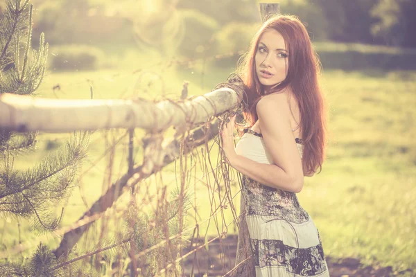 Sweet redhead woman portrait — Stock Photo, Image