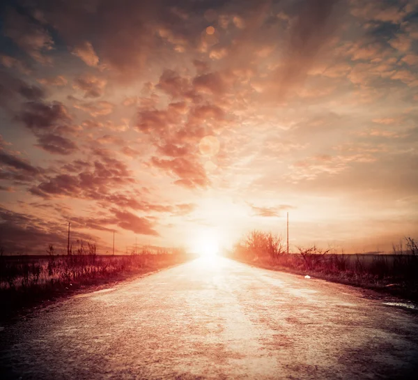 Sunset road — Stock Photo, Image
