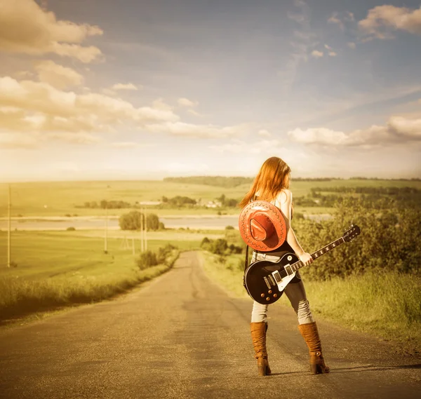 Freeway musician — Stock Photo, Image