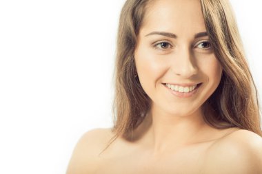 gülümseyen brunet portre