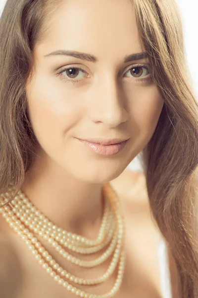 Woman with necklace — Stock Photo, Image