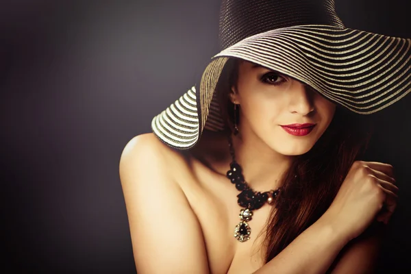 Sexy woman in hat — Stock Photo, Image