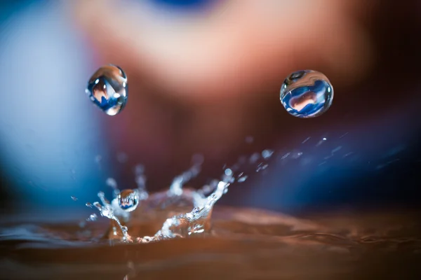 Släpp splash — Stockfoto