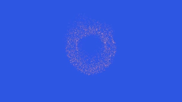 在蓝色背景上孤立的运动中的特殊形状 — 图库视频影像