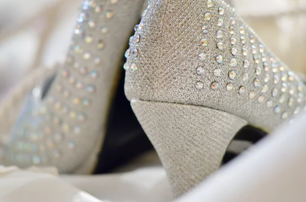 Beaded Wedding Shoes — Stock Photo, Image