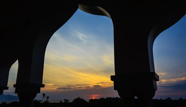 Západ slunce Velké mešity — Stock fotografie