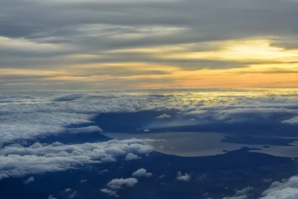 Airplane Sunset Cloudscapes — Stock Photo, Image