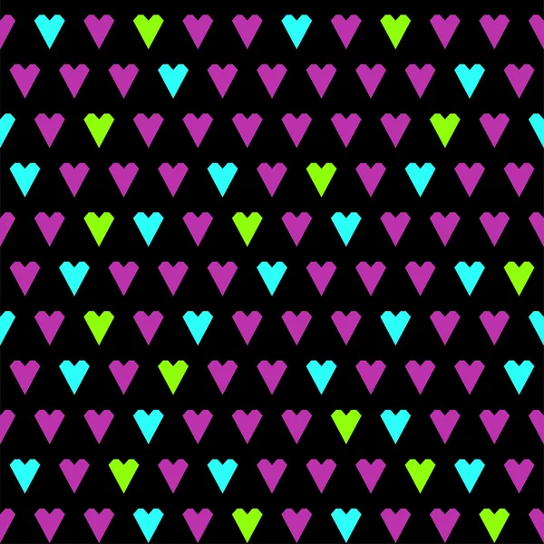 Coeurs de néon — Image vectorielle