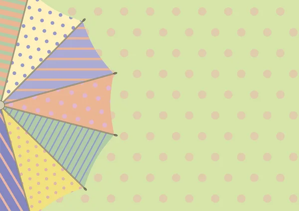 Umbrella and polka dots — Stock Vector
