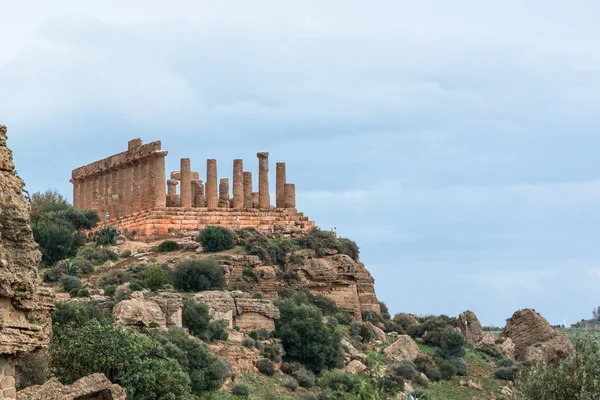 Agrigento, Lembah Kuil, Kuil Ercole, Sisilia, Italia — Stok Foto