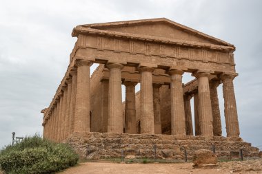 The ruins of Temple of Concordia, Valey of temples, Agrigento, S clipart