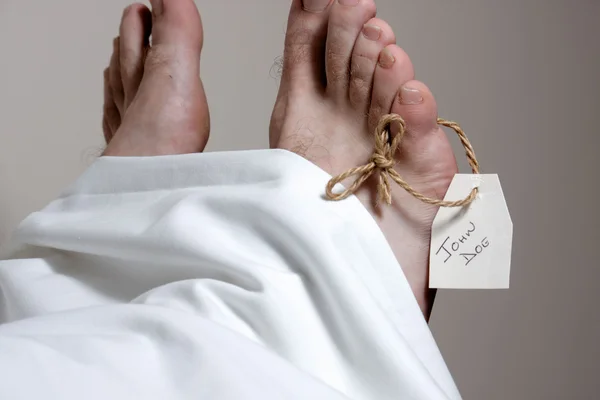 Piedi di un cadavere — Foto Stock