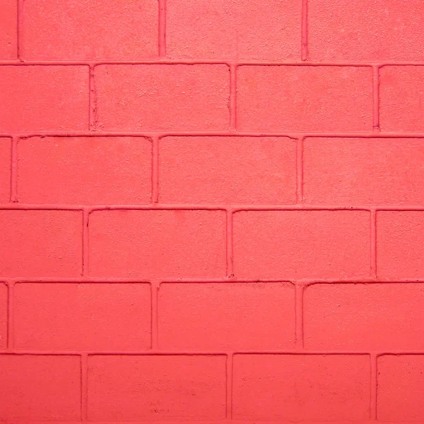 Mur de briques de couleur rouge — Photo