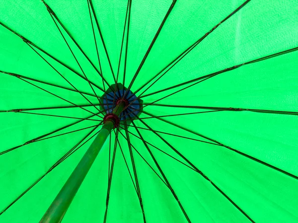 Groene kleur paraplu — Stockfoto