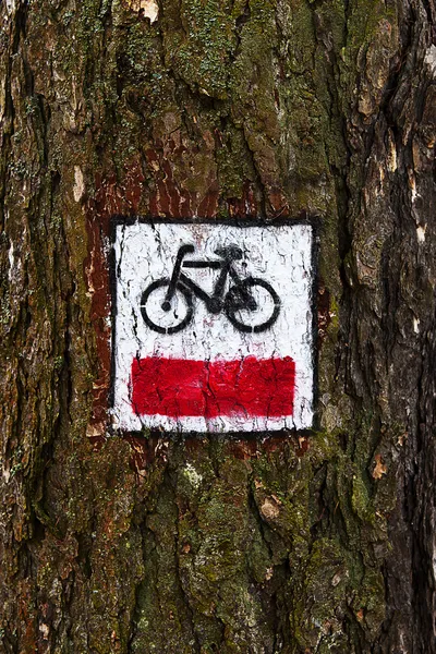 Cycling trail symbol — Stock Photo, Image