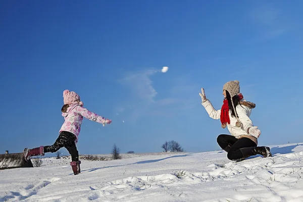 Zimowe wakacje zabawa — Zdjęcie stockowe