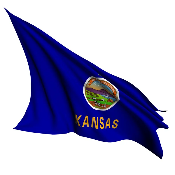 Vlag van Kansas - usa staat vlaggen collectie — Stockfoto