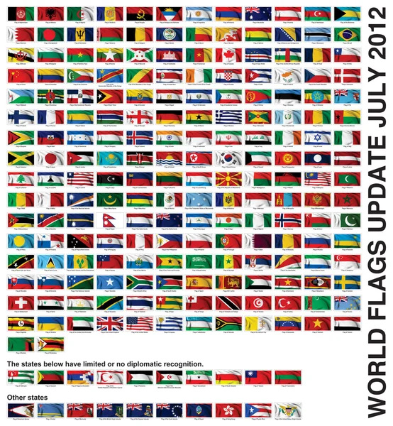 WORLD FLAGS Gallery Update July 2012 New flags — Stock Photo, Image