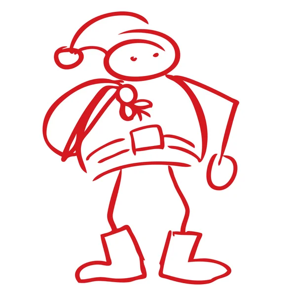 Santa claus doodle — Stockvector