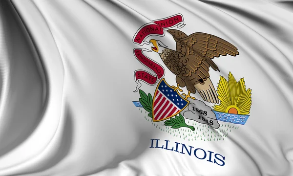 Illinois-Flagge — Stockfoto