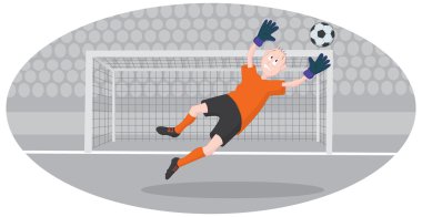 bir kaleci alt şekil gösterir