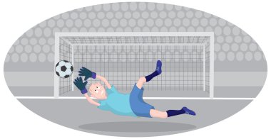 bir kaleci alt şekil gösterir