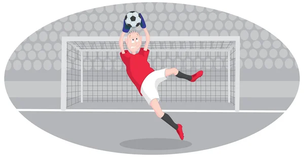 Bottom figure shows a goalkeeper — Stock Vector