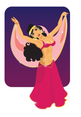 dans eden kız figürü tasvir