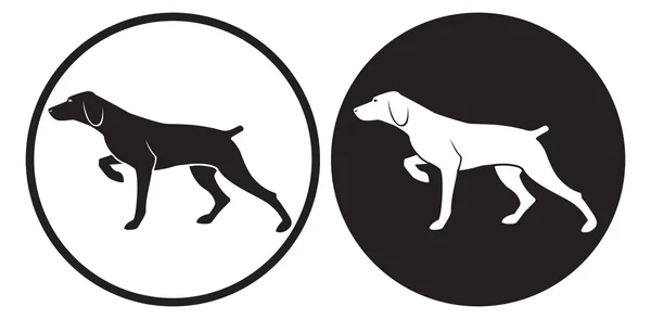 La figure montre un chien de chasse — Image vectorielle