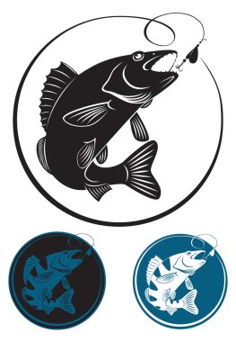 The figure shows the fish walleye clipart