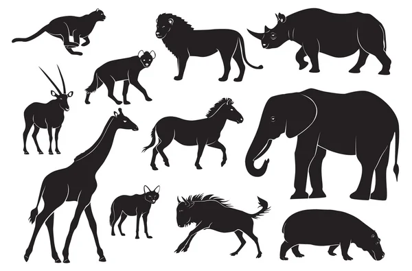 The figure shows the animals of Africa — Stock Vector