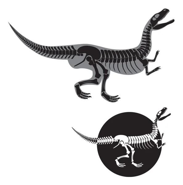 Dinosaurie skelett — Stock vektor