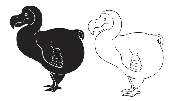 The figure shows the dodo bird — Stock Vector