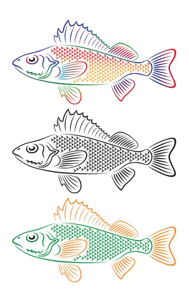 Stylizovaná ryb Royalty Free Stock Ilustrace