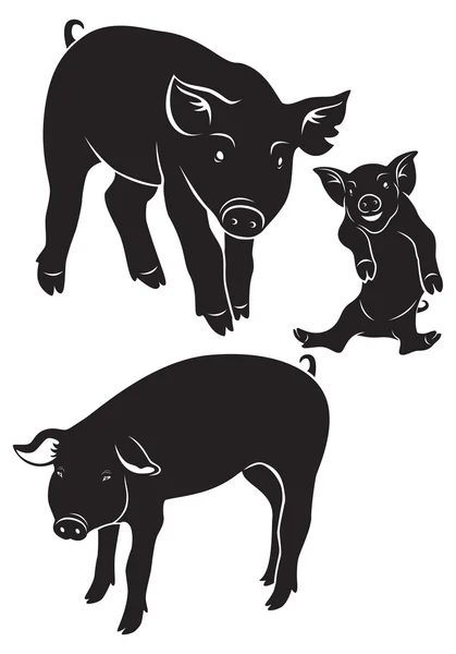 The figure shows a pig — Stock Vector