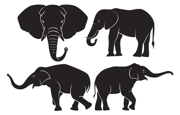 La figura muestra el elefante animal — Vector de stock