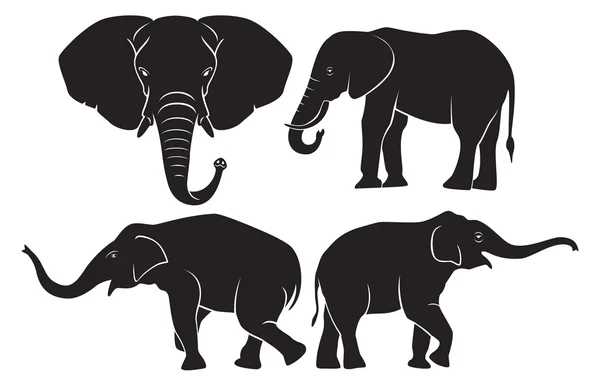 The figure shows the animal elephant — Stock Vector