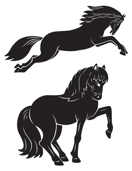 The figure shows a horse — Stock Vector