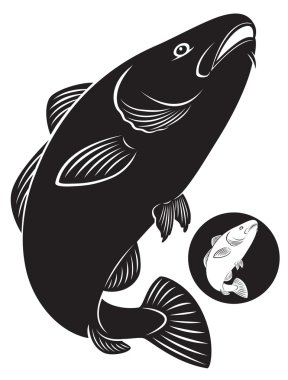 The figure shows a cod fish clipart