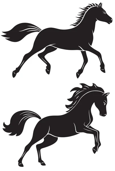 The figure shows a horse — Stock Vector