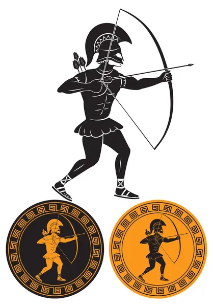 Gladiator with arrows — Stock Vector