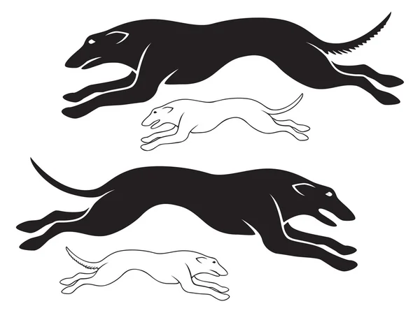 Sabuesos perros — Vector de stock