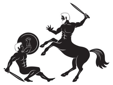 Hercules and Centaur clipart