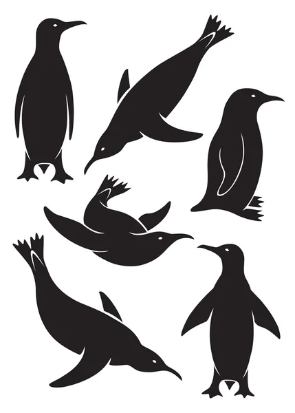 Pingouins mignons — Image vectorielle