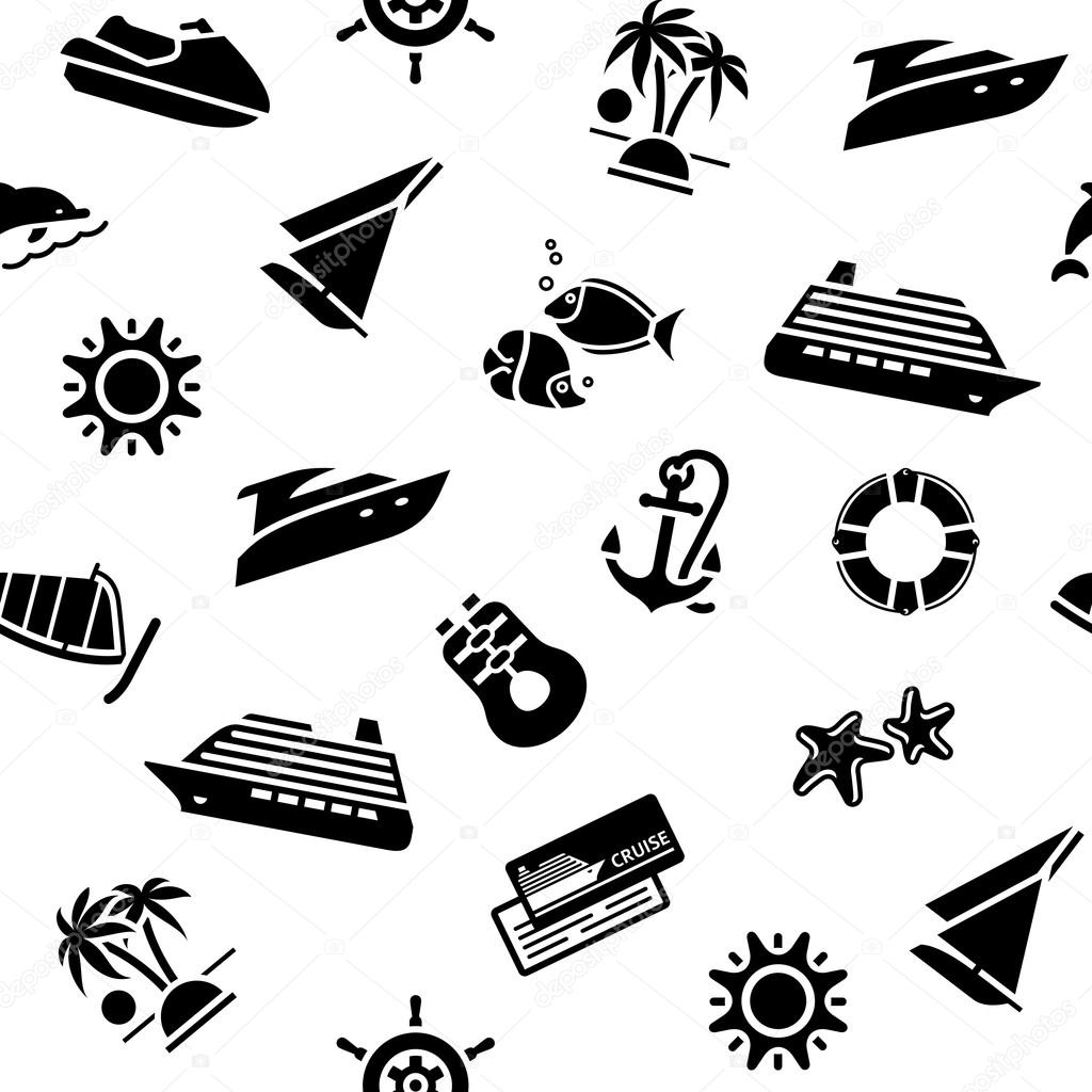 Wrapping paper - transport icons, 10eps