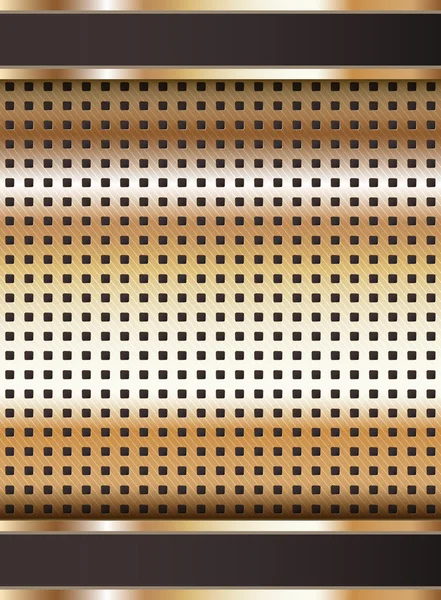 Background template, copper metallic texture — Stock Vector