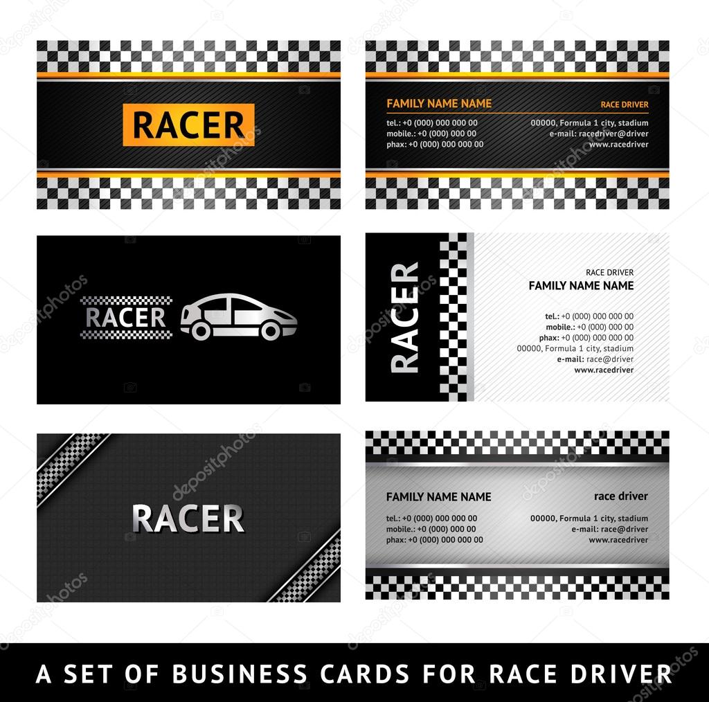 Business card driver race - first set