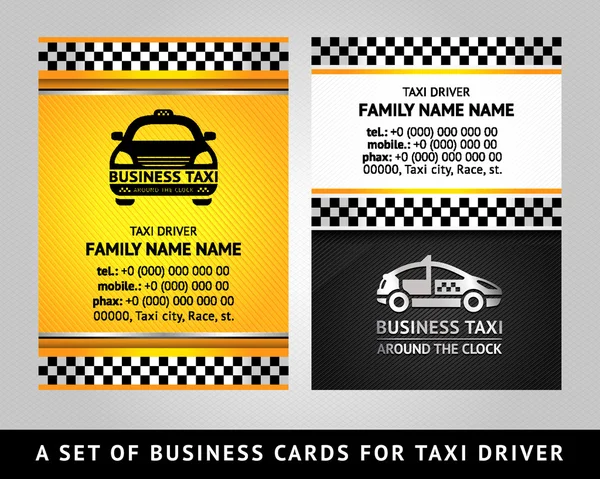 Επαγγελματική κάρτα - ταξί — Διανυσματικό Αρχείο