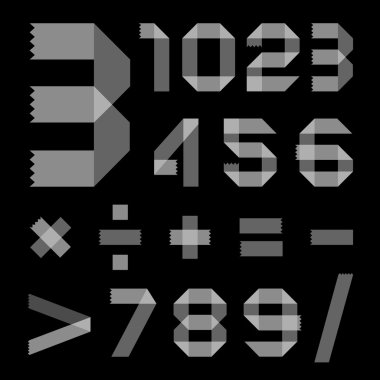 yazı tipinden bant - Arap rakamları