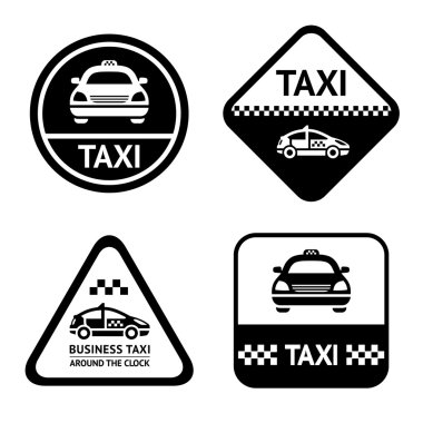 Taksi siyah düğmeler ayarladı